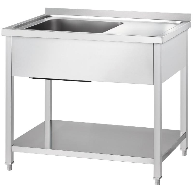 Évier Gredil avec fond 1200x700x850 mm, un bac à gauche, avec rebord, à monter soi-même - DST12772LA_0