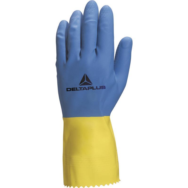 Gant de protection chimique en latex floqué coton - Duocolor VE330 - 30 cm et 0,60 mm d'épaisseur_0