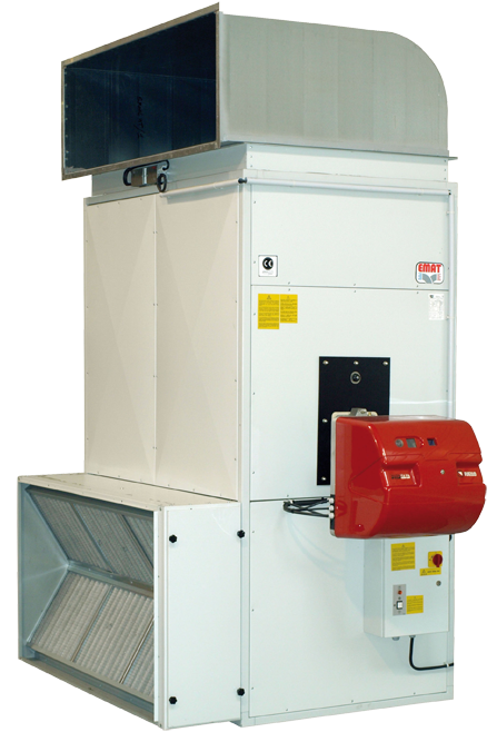 Générateur d'air chaud industriel monobloc à brûleur gaz ou fuel - Type S..CE 2V - 50 à 800 kW - Fort brassage et pression disponible_0