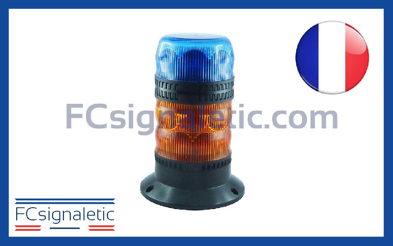 Gyrophare Gyroled KOMBI orange classe 2 rotatif, bleu classe 1 flash embase ISO STANDBY MERCURA 24604-00_0