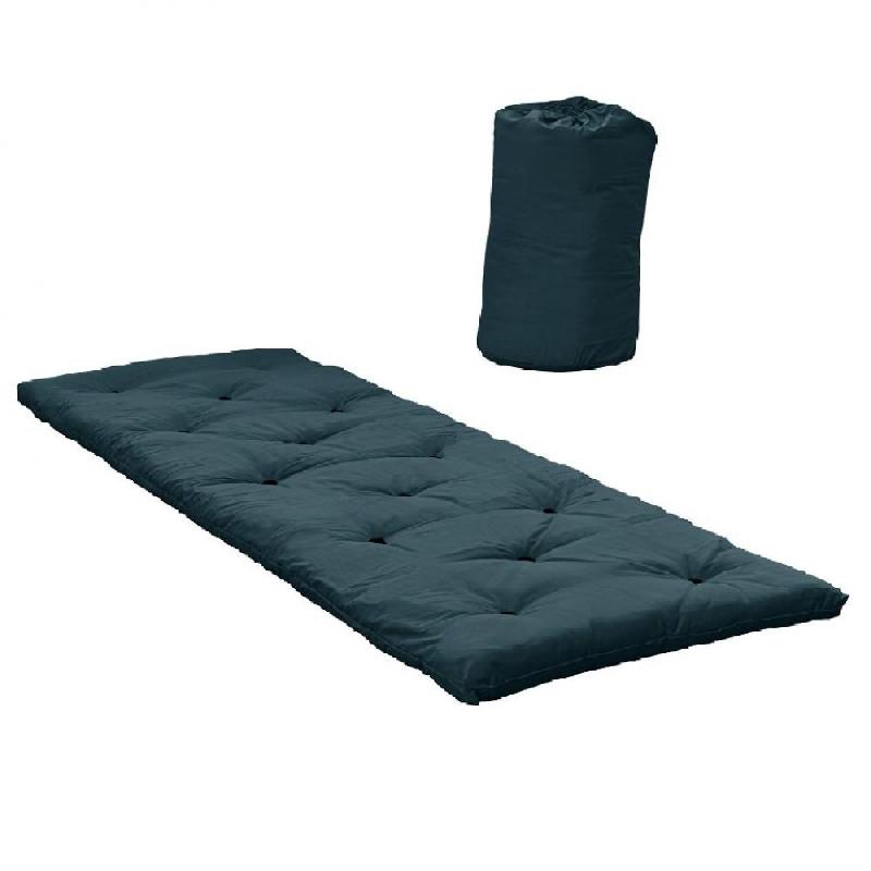 Lit futon Bed in a Bag - Bleu pétrole - Matelas d'appoint 70x190 cm - Compact et pratique_0