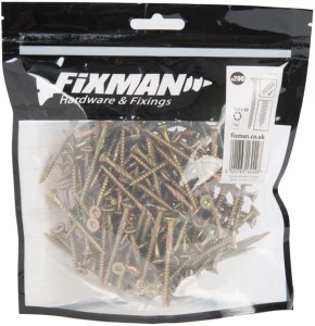 LOT DE 100 VIS À BOIS AGGLOMÉRÉ, OR 5X100MM FIXMAN 807713