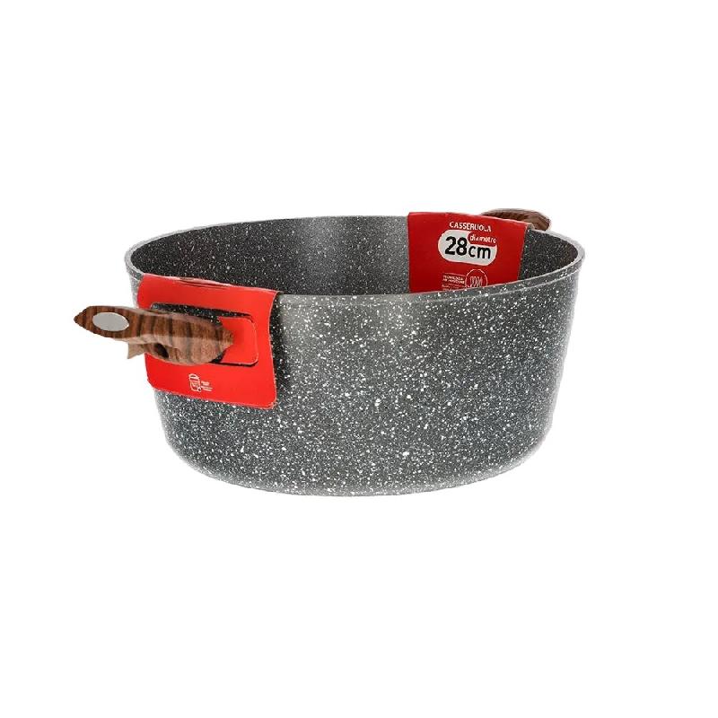 Mamù Cocotte à deux poignées, induction, extra épaisse, 28 cm, FASINCAS2MXXXX28 - gris aluminium FASINCAS2MXXXX28_0