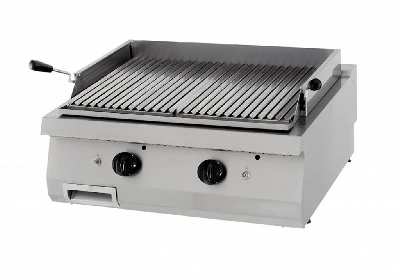 Maxima Heavy Duty gril en pierre de lave - unité double - profondeur 70 cm - gaz – 80 × 70 × 28 cm – 14000 W - AKS-09398000_0