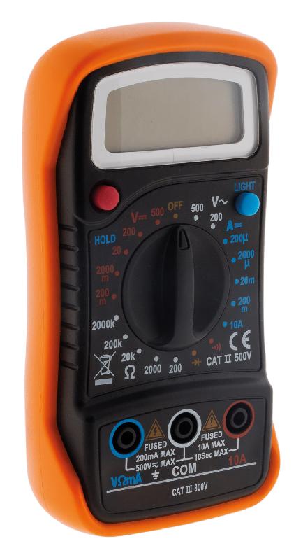 Multimètre digital 300V CAT III - 6 fonctions, 19 calibres, Zenitech_0