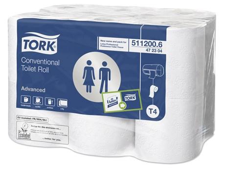PAPIER TOILETTE TORK ROULEAU TRADITIONNEL 2 PLIS BLANC 200 FEUILLES
