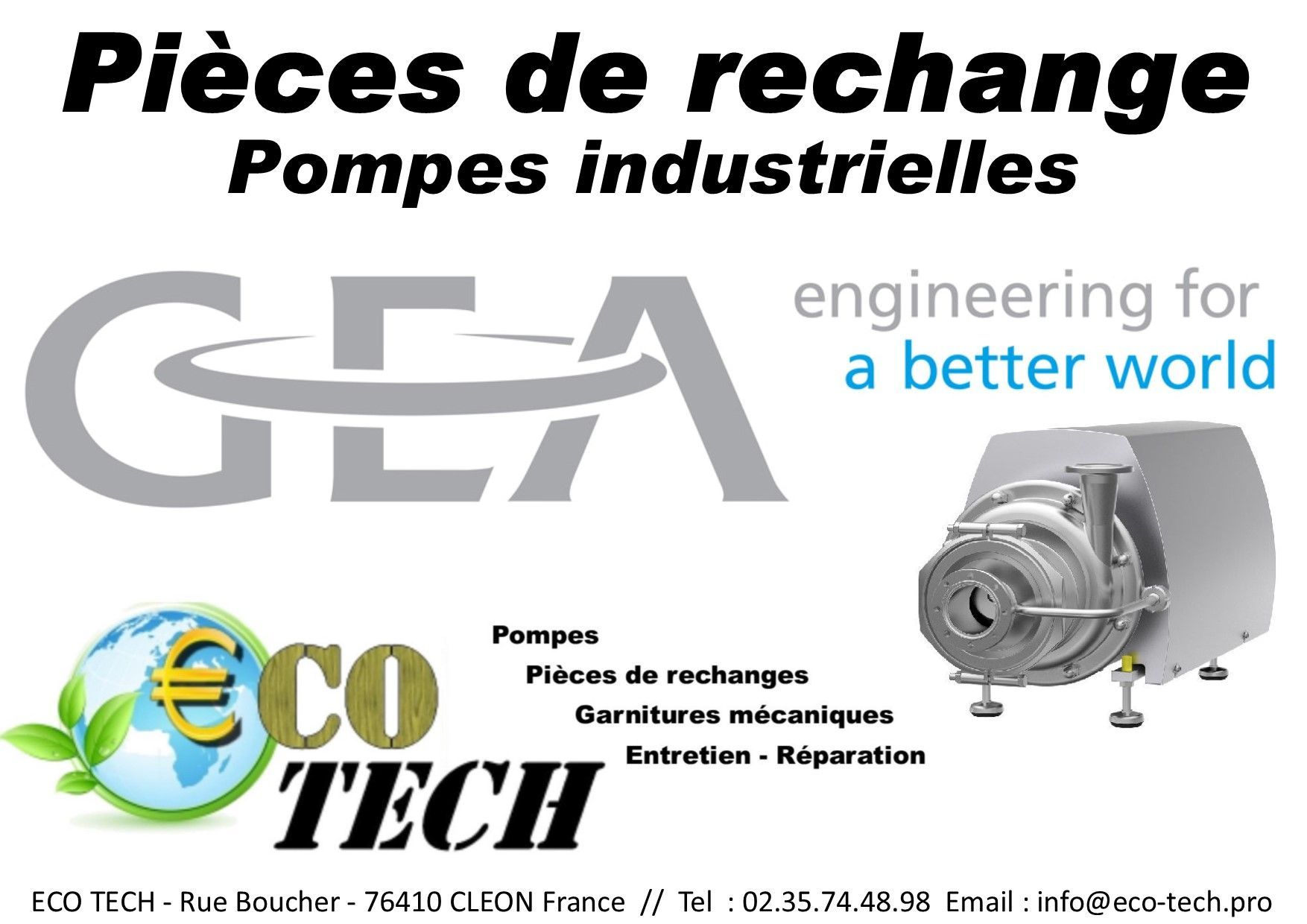 Pièces de rechange détachées pompe gea normandie expédition sur toute la france_0