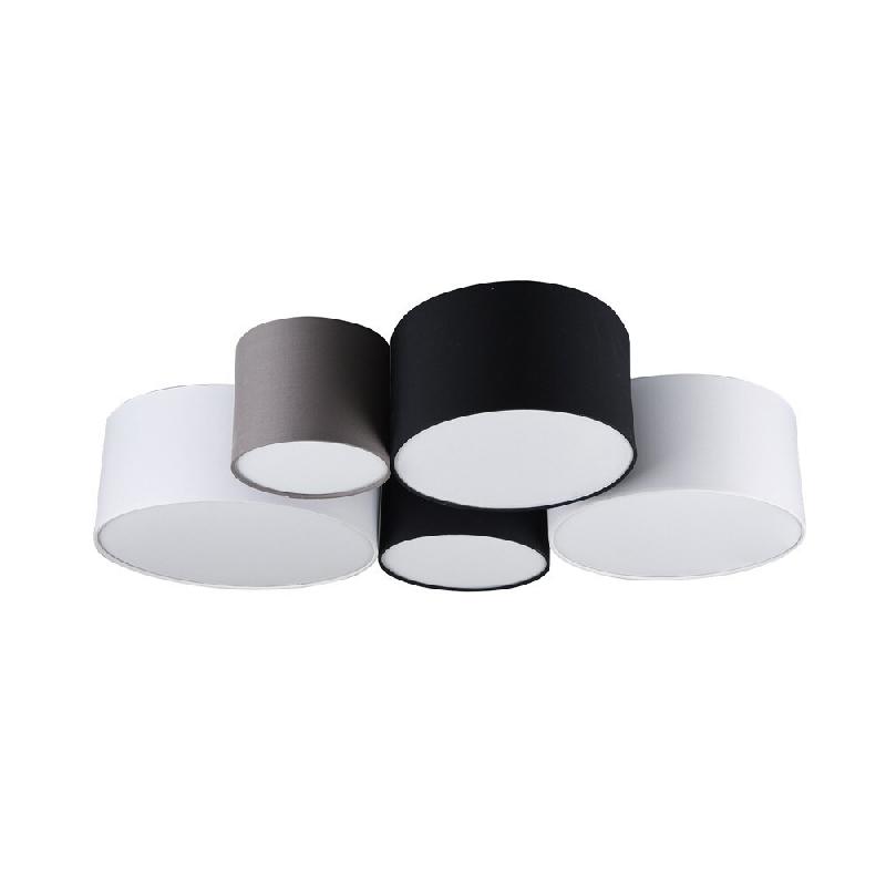Plafonnier tissu multicolore 5xE27 max.42W - Trio - Hotel - multicolore 4017807399547_0