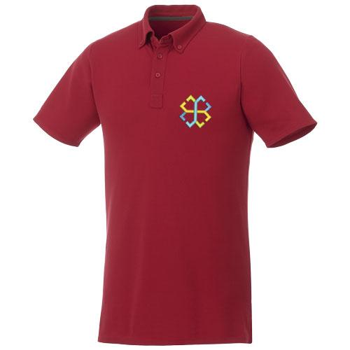 Polo boutonné manches courtes homme Atkinson 38104256 - col extensible 95% coton 200 g/m²_0