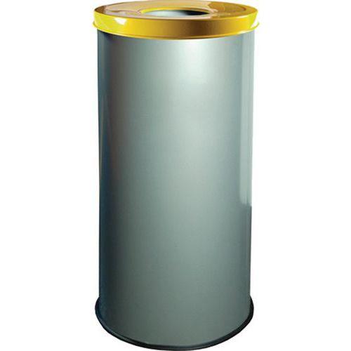 POUBELLE MÉTALLIQUE - RECYCLAGE 45L JAUNE PRESTIGE EKO - ALDA