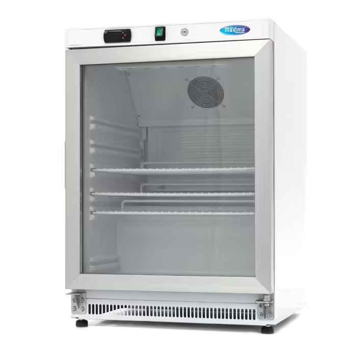 Réfrigérateur - 200 L - blanc - avec porte en verre- MAXIMA_0