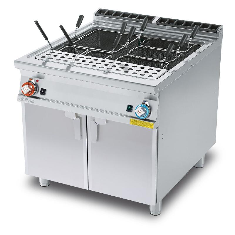 Redcook Cuiseur de pâtes à gaz 1 bac 80 litres. Structure en acier inoxydable. Dimensions 80x90 h90 cm. Modèle CPB-98G - 2038_0