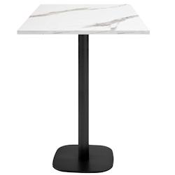 Restootab - Mange-debout 60x60cm - modèle Round marbre blanc - blanc TB-ROUFF-6060M-MB.BLA_0