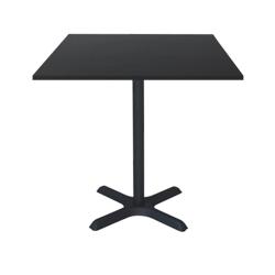 Restootab - Table 70x70cm - modèle Dina pied et noir uni - noir fonte 3760371510931_0