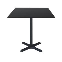 Restootab - Table 70x70cm - modèle Dina pied et noir uni - noir fonte TB-DIN-7070S-NOIR_0
