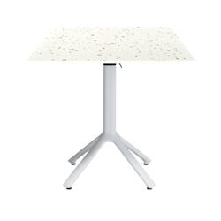 Restootab - Table pliable Nemo blanche pour extérieur terrazo 70x70 - blanc TB-NEM1-7070C-TER.CAS-BL_0