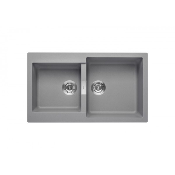 ROCA OSLO EVIER REVERSIBLE 2 CUVES 850 GRIS - A880160110
