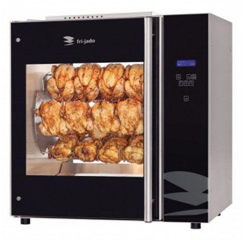 Rôtissoire TDR 5 balancelles programmable - 15 volailles/h avec châssis à roulettes - tout inox, 99 programmes_0