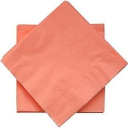 Serviettes de table 2 plis pure ouate - couleur abricot  - 40 x 40 cm - x 100 - DSTOCK60 - 03701431316940_0