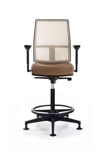 Siège de caisse ergonomique - Vérien haut patins TD375 - Mécanisme synchrone, réglable 63-89 cm_0