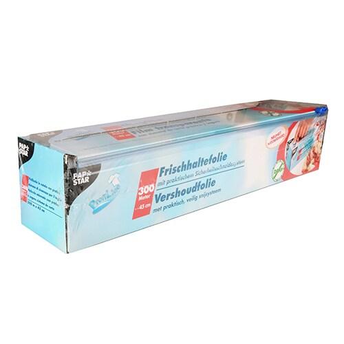 Starpak 1 rouleau de film étirable, PVC 300 m x 45 cm avec système de coupe pratique - transparent plastique 10517_0