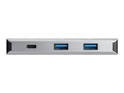 STARTECH.COM HUB USB-C 4 PORTS - 3 PORTS USB-A, 1 PORT USB-C - HUB ADAPTATEUR SUPERSPEED TYPE C USB 3.2 GEN 2 (10GBPS) - ALIMENTÉ PAR BUS USB - HUB ADAPTATEUR USB-C VERS USB COMPACTE - HUB PORTABLE - ALUMINIUM