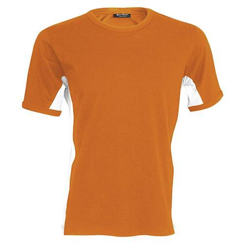 T-SHIRT BICOLORE EQUIPE ORANGE BLANC