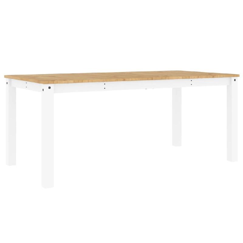 Table à manger Panama blanc 180x90x75 cm bois massif de pin Modèle Helios Design Pro - 4005710_0