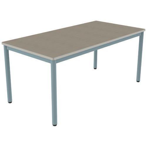 TABLE CARÉLIE 160X80 T5 STRAT POLY. ÉRABLE GOTL. BEIGE/LAGON - MOBIDECOR
