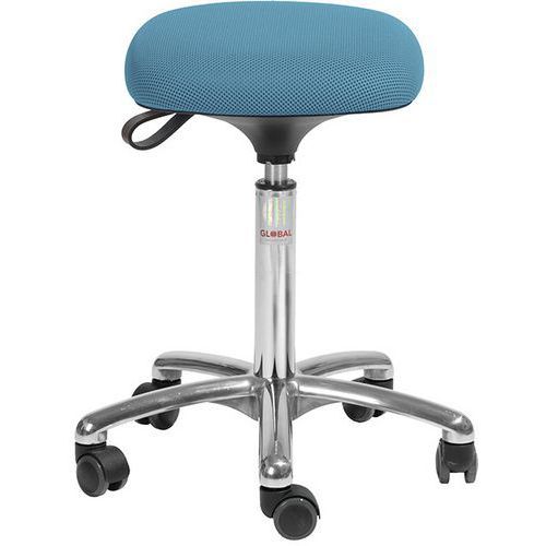 TABOURET TETRA - TISSU 3D - MEDIUM - BLEU CLAIR - GLOBAL PROFESSIONAL SEATING