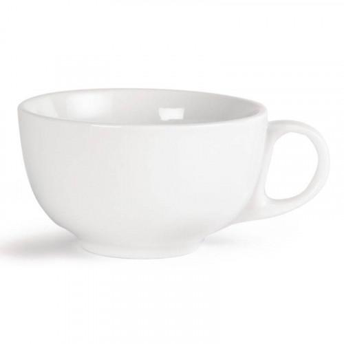 TASSES À CAPPUCCINO EN PORCELAINE BLANCHE OLYMPIA 420 ML - LOT DE 12