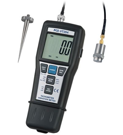 Vibromètre avec capteur magnétique et capteur point et fonction tachymètre - PCE-VT 204 - PCE INSTRUMENTS_0