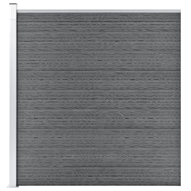 Vidaxl clôture de jardin wpc 175x186 cm gris 49069_0