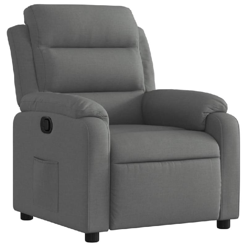 VidaXL Fauteuil inclinable en tissu gris foncé Modèle Uerlonora - 3205721_0