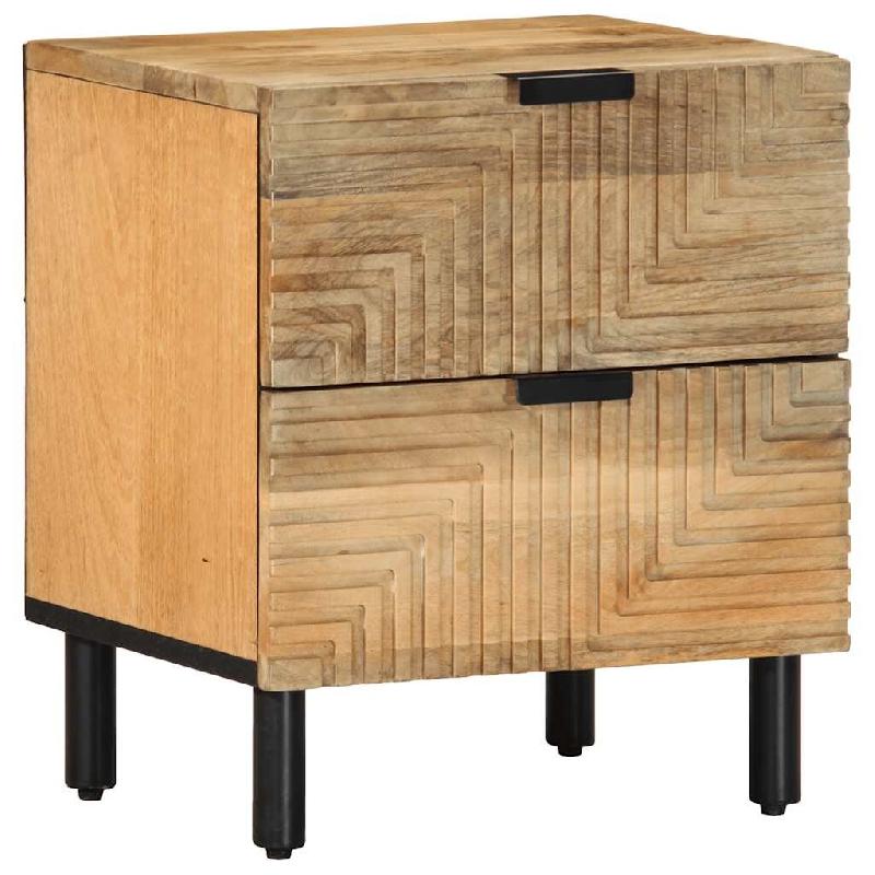 VidaXL Table de chevet marron 40x33x46 cm bois de manguier solide - Modèle Absolu - 4017718_0