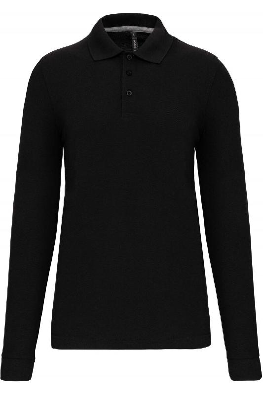 WK Designed To Work Polo manches longues homme Noir L 65% Polyester | 35% Coton - L noir 3663938185804_0