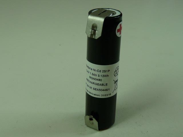 Batterie industrielle NiCd 2x SC NX 2S1P ST4 - 2.4V 1.6Ah - Cosse_0