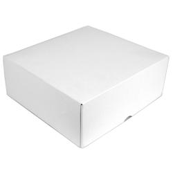 Boite Carrée Blanche pour Patisserie - 20x20x8 cm - par 50 - blanc en carton 3760394094074_0