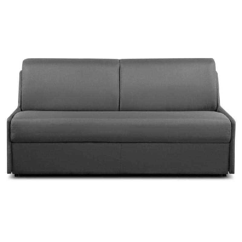 CANAPÉ CONVERTIBLE FRANCE MATELAS 16CM SYSTÈME EXPRESS  SOMMIER LATTES 140CM MICROFIBRE GRAPHITE_0