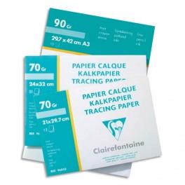 CLAIREFONTAINE POCHETTE DE 10 FEUILLES 95G PAPIER CALQUE FORMAT A3