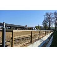 Clôture de carrière - Horse Stop - Lice Classic 2 lices, 1m20 - Réf. Ch12180-2 - Pin sylvestre traité autoclave classe IV_0