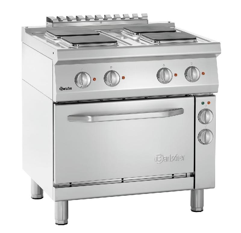Cuisinière électrique 700 - L800 - 4 plaques - Four électrique - Marque BARTSCHER_0