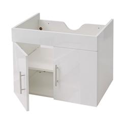Décoshop26 - Meuble sous-vasque meuble de salle de bain brillant 60cm blanc 04_0001250 - blanc 3000584832698_0
