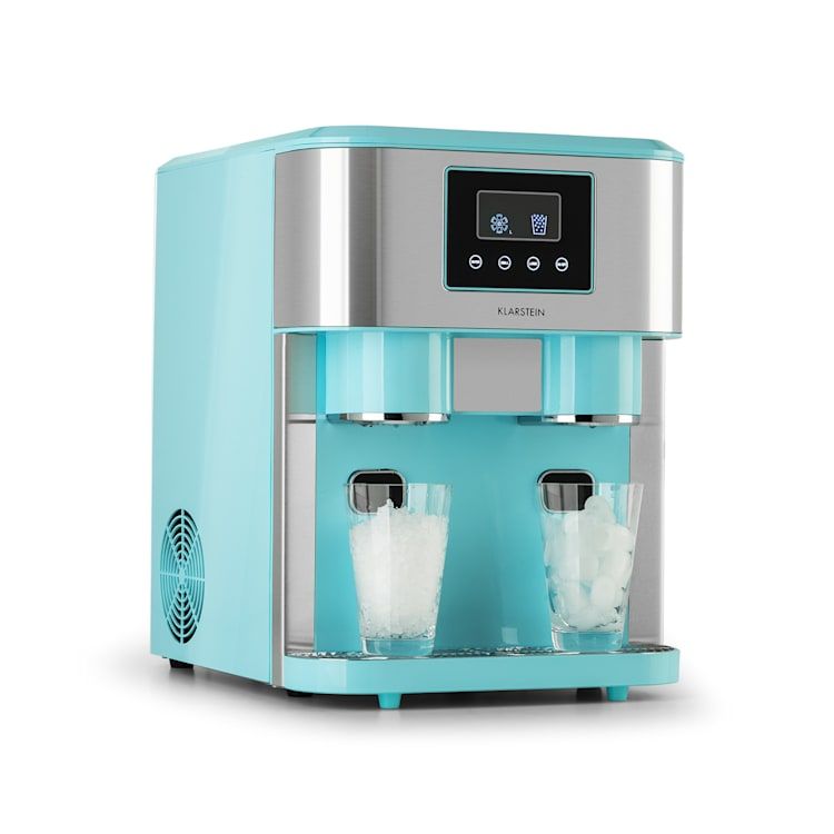 Distributeur de glaçons, d'eau glacée et de glace pilée - Klarstein Eiszeit Crush - capacité 18kg/24h - facile à utiliser - idéal pour maison, fêtes et garden-parties_0