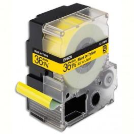 EPSON CASSETTE POUR LW-900P - LC7YBP9 COULEUR PASTEL NOIR SUR JAUNE 36/9 C53S628402