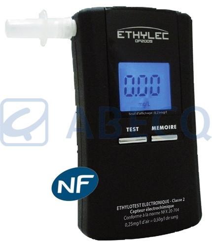 Ethylotest électronique Ethylec - avec embouts, pile alcaline et accessoires de transport_0