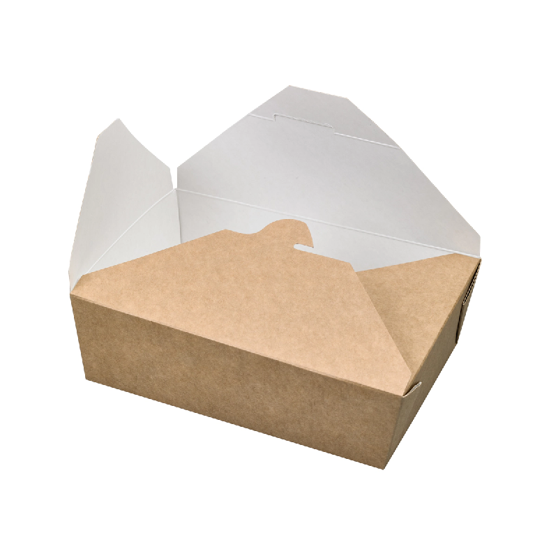 FIRSTPACK FHC - 200Pcs - Boite repas carton kraft - 218x160x63mm, 2 200ml - marron en carton 210BIO33K_0