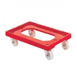 GILAC Socle rouleur 4 roues pivotantes - chape acier - - L - Rouge G170109 - rouge 3573678689701_0