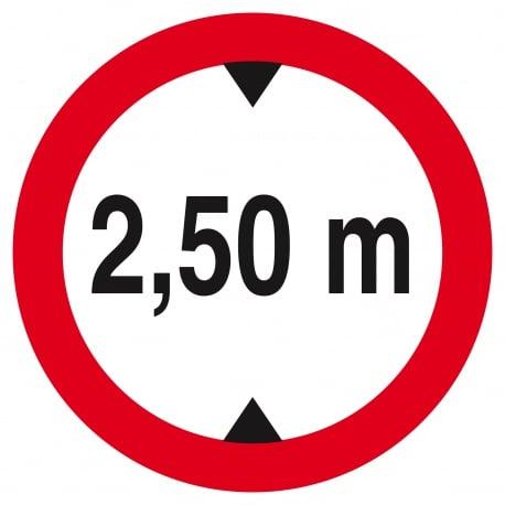 Interdit aux vehicules de plus de 2.50m de haut d.180mm TALIAPLAST | 627276_0