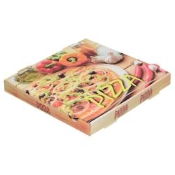 Boîte pizza en carton 330x330x35mm x100 JORIDEAL - multicolore en carton 3398573350101_0